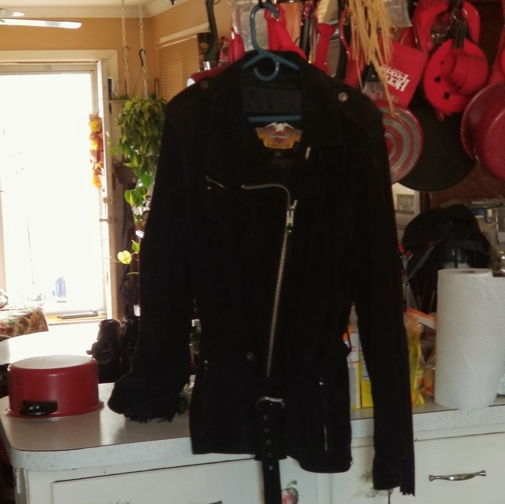 Harley Davidson Fringe Suede Coat